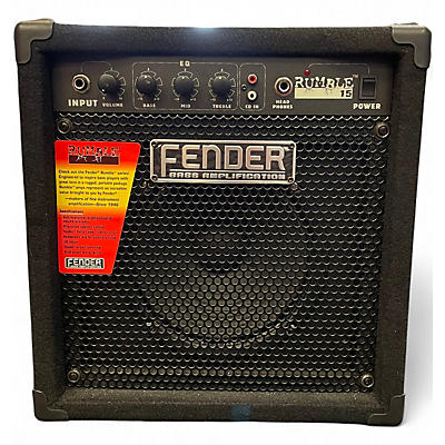 Used Fender Rumble 15 15W 1X8 Bass Combo Amp