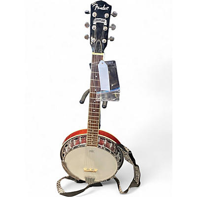 Used Fender Rustler 6 String Natural Banjo