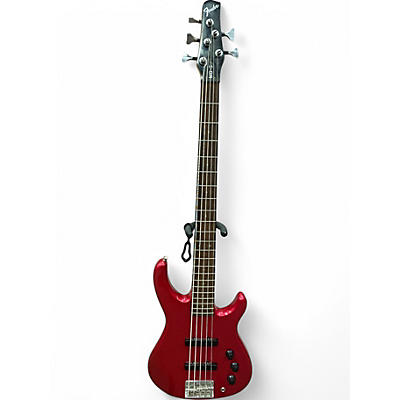 Used Fender SQ MB-5 Candy Apple Red Electric Bass Guitar