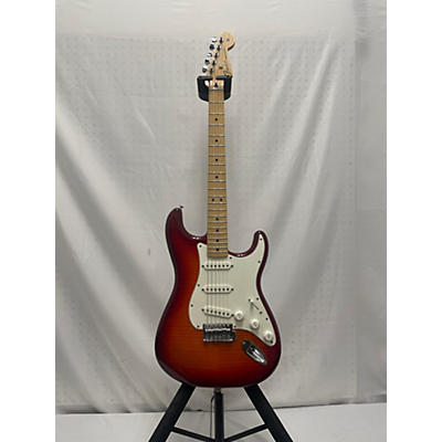 Fender Used Fender STD STRAT PLUS TOP MN ACB Aged Cherry Burst Solid Body Electric Guitar