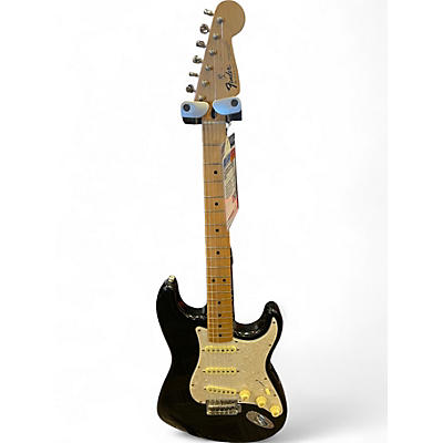 Used Fender STRATOCASTER Black Solid Body Electric Guitar