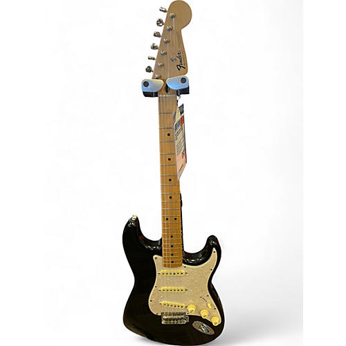 Used Fender STRATOCASTER Black Solid Body Electric Guitar Black