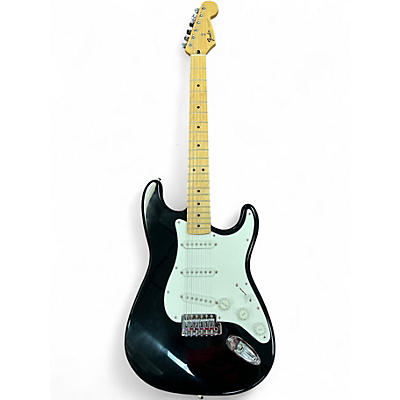 Used Fender STRATOCASTER Black Solid Body Electric Guitar