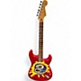 Used Fender STRATOCASTER SCREAMADELICA RED Solid Body Electric Guitar RED