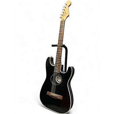Used Fender STRATOCOUSTIC Black Acoustic Guitar