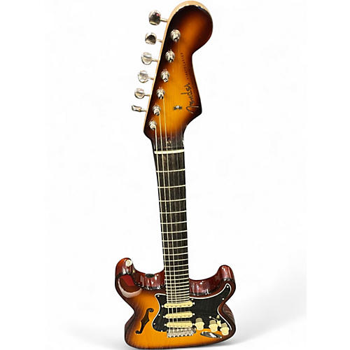 Used Fender SUONA THINLINE STRAT Brown Sunburst Hollow Body Electric Guitar Brown Sunburst