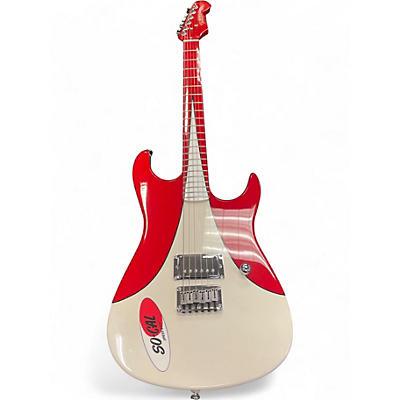Used Fender So Cal Speed Shop Stratocaster red/white Solid Body Electric Guitar