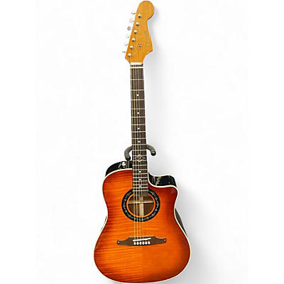 Used Fender Sonoran Bucket FLAME BURST Acoustic Electric Guitar
