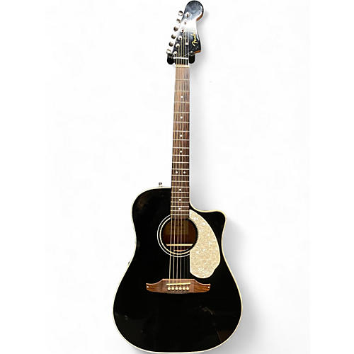 Used Fender Sonoran SCE Black Acoustic Electric Guitar Black