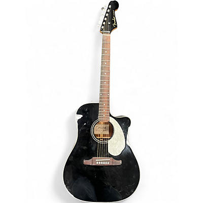 Used Fender Sonoran SCE Black Acoustic Electric Guitar