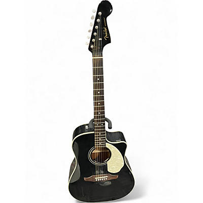 Used Fender Sonoran SCE California Custom Dreadnought BLACK Acoustic Electric Guitar