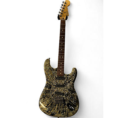 Used Fender Splattercaster Stratocaster BLACK GOLD SPLATTER Solid Body Electric Guitar