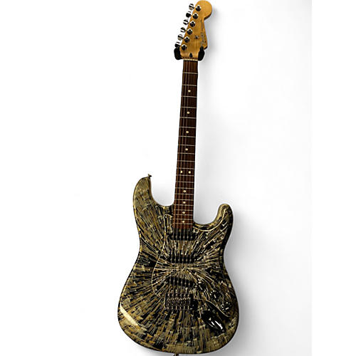 Used Fender Splattercaster Stratocaster BLACK GOLD SPLATTER Solid Body Electric Guitar BLACK GOLD SPLATTER