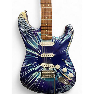 Used Fender Splattercaster Stratocaster BLUE Solid Body Electric Guitar
