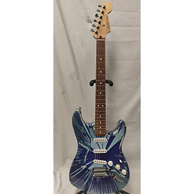 Fender Used Fender Splattercaster Stratocaster BLUE & WHITE Solid Body Electric Guitar