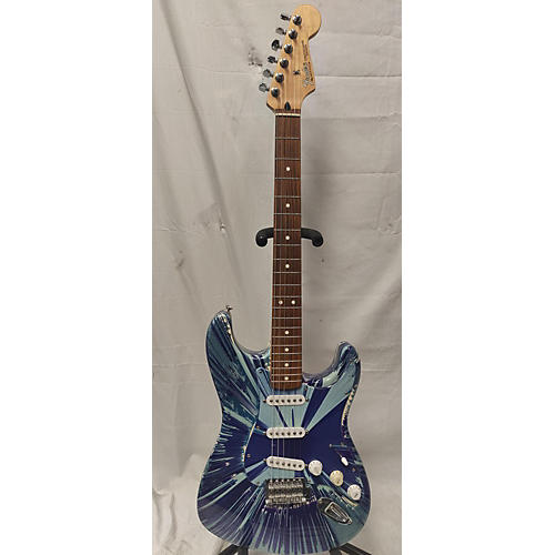 Fender Used Fender Splattercaster Stratocaster BLUE & WHITE Solid Body Electric Guitar BLUE & WHITE