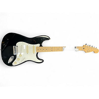 Used Fender Squire Series Stratocaster Black Solid Body Electric Guitar
