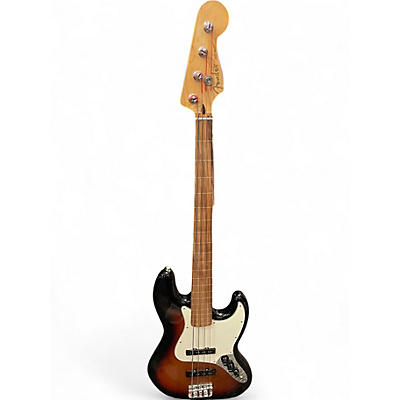 Used Fender Standard Fretless Jazz Bass 2 Color Sunburst Electric Bass Guitar