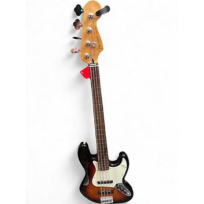 Used Fender Standard Fretless Jazz Bass 2 Tone Sunburst Electric Bass Guitar