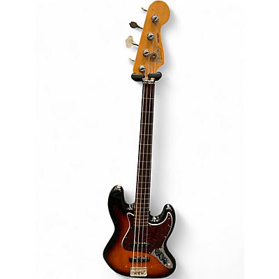 Used Fender Standard Fretless Jazz Bass 3 Color Sunburst Electric Bass Guitar