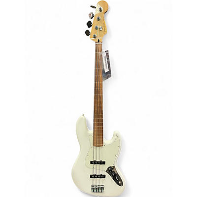Used Fender Standard Fretless Jazz Bass Alpine White Electric Bass Guitar