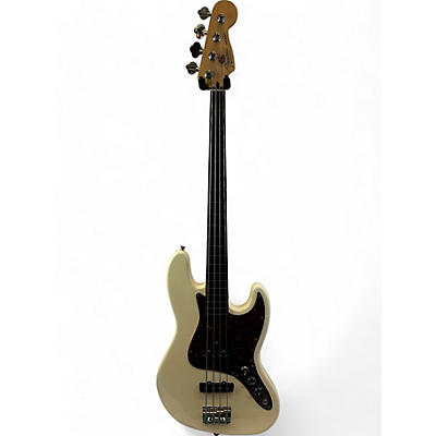 Fender Used Fender Standard Fretless Jazz Bass Antique White Electric Bass Guitar