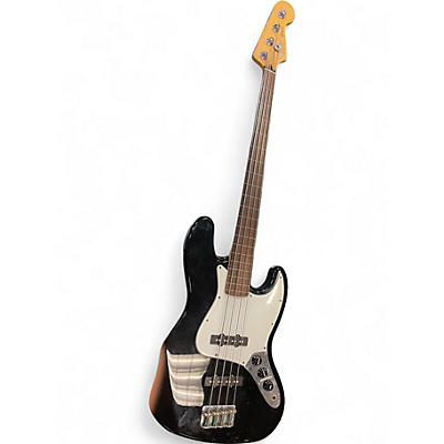 Used Fender Standard Fretless Jazz Bass Black Electric Bass Guitar