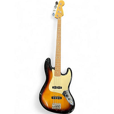 Used Fender Standard Jazz Bass 3 Color Sunburst Electric Bass Guitar