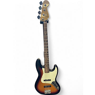 Used Fender Standard Jazz Bass 3 Tone Sunburst Electric Bass Guitar