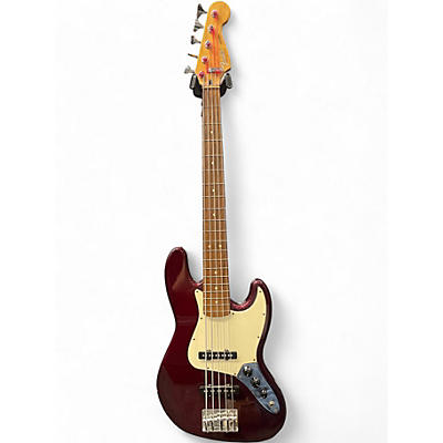 Used Fender Standard Jazz Bass 5-String Wine Red Electric Bass Guitar