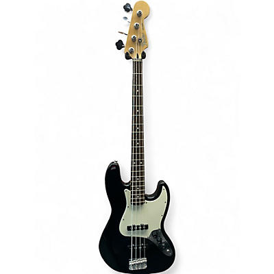 Used Fender Standard Jazz Bass Black and White Electric Bass Guitar