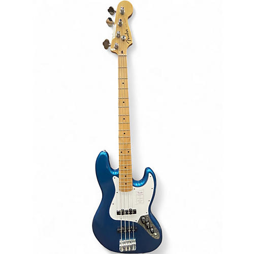 Used Fender Standard Jazz Bass Blue Electric Bass Guitar Blue