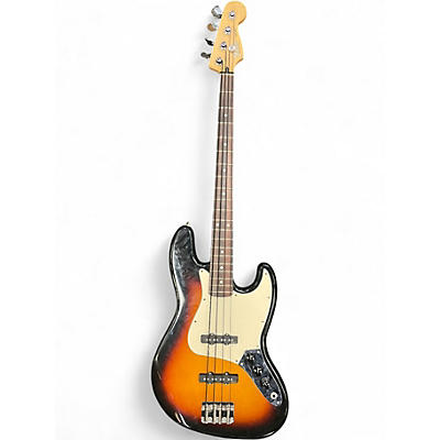 Used Fender Standard Jazz Bass Brown Sunburst Electric Bass Guitar