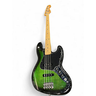 Used Fender Standard Jazz Bass Emerald Green Electric Bass Guitar