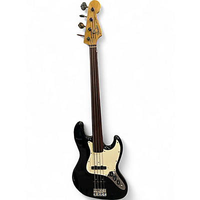 Used Fender Standard Jazz Bass Fretless Black Electric Bass Guitar