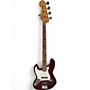 Used Fender Standard Jazz Bass Left Handed Chrome Red Electric Bass Guitar Chrome Red