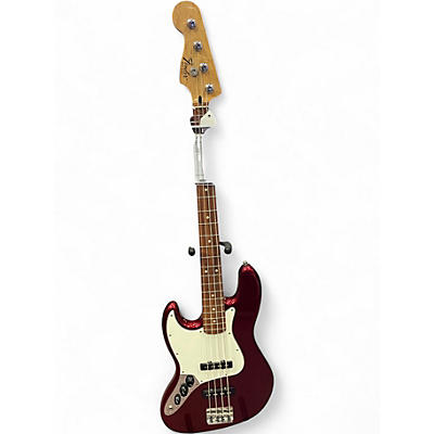 Used Fender Standard Jazz Bass Left Handed Red Electric Bass Guitar
