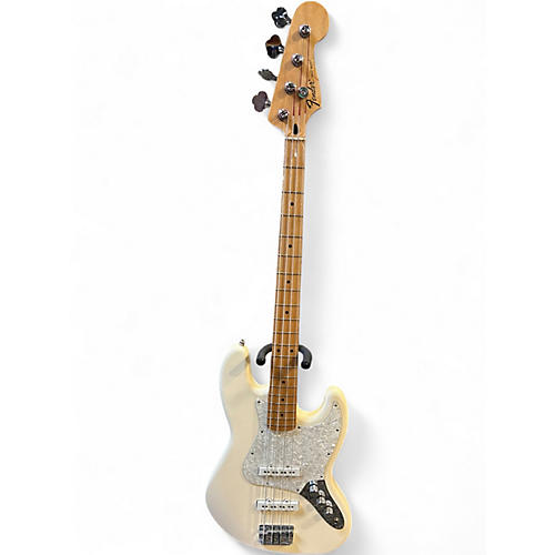 Used Fender Standard Jazz Bass Olympic Pearl Electric Bass Guitar Olympic Pearl