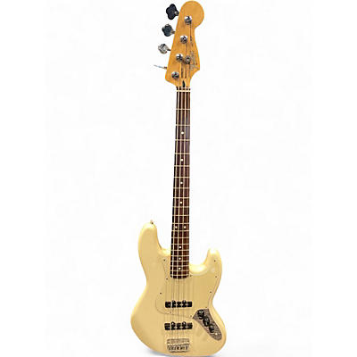 Used Fender Standard Jazz Bass Olympic White Electric Bass Guitar