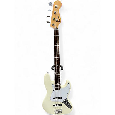 Used Fender Standard Jazz Bass Olympic White Electric Bass Guitar