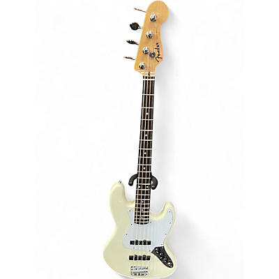Used Fender Standard Jazz Bass Olympic White Electric Bass Guitar