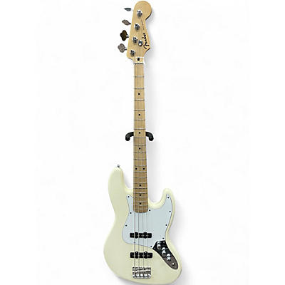 Used Fender Standard Jazz Bass Olympic White Electric Bass Guitar