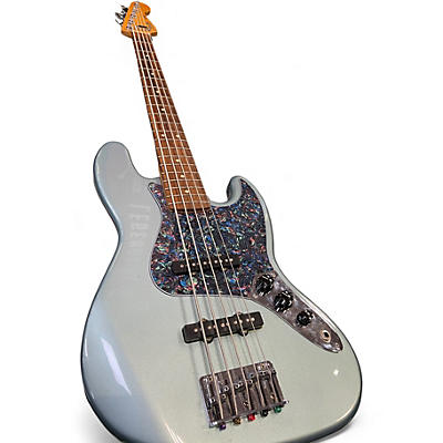 Used Fender Standard Jazz Bass V 5 String Blue Electric Bass Guitar