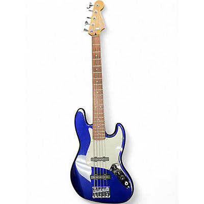 Used Fender Standard Jazz Bass V 5 String Midnight Blue Electric Bass Guitar