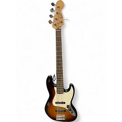 Used Fender Standard Jazz Bass V 5 String SUNBURST Electric Bass Guitar