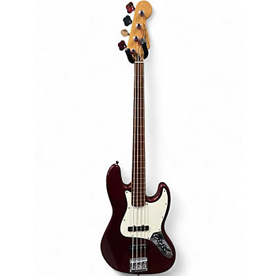 Used Fender Standard Jazz Bass Wine Red Electric Bass Guitar