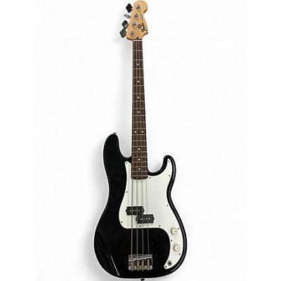 Used Fender Standard Precision Bass Black and White Electric Bass Guitar