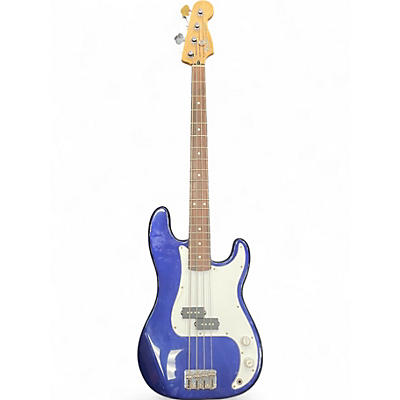 Used Fender Standard Precision Bass Blue Electric Bass Guitar