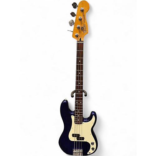 Used Fender Standard Precision Bass Blue Electric Bass Guitar Blue