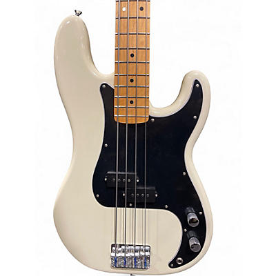 Used Fender Standard Precision Bass Olympic White Electric Bass Guitar